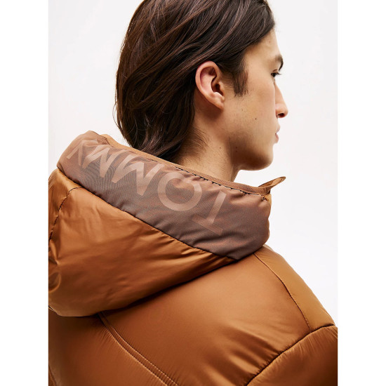 Tommy Hilfiger Ανδρικό μπουφάν Tonal Logo Hooded Puffer Jacket